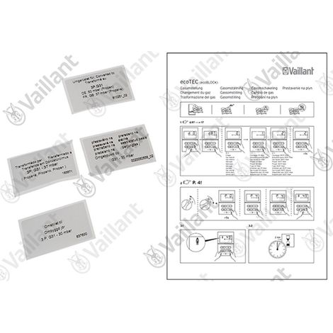 VAILLANT Kit de conversión, H,L - P VC 146+206+276/4-7 u.w. Vaillant-Nr. , 0020052090
