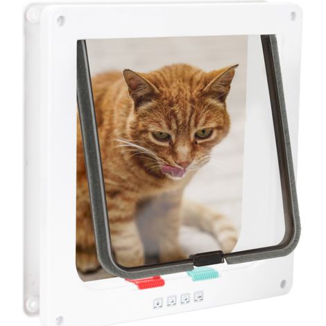 SWANEW Gattaiola per gatti Gattaiola per gatti Porta per animali domestici a 4 vie Gattaiola per animali domestici Gattaiola per animali domestici (1/5)