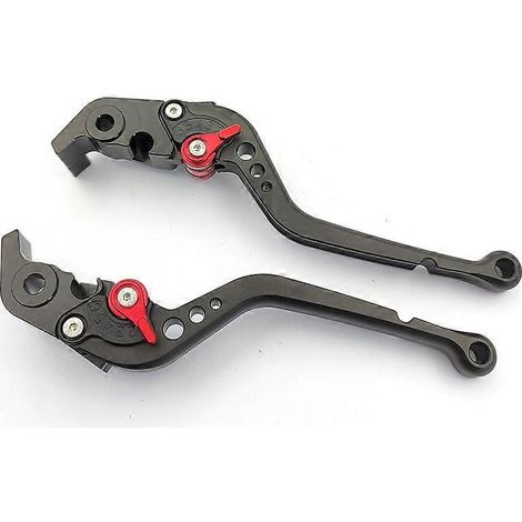 Pour motos Ducati 1299 Panigale : embrayage hydraulique modifié, frein, biellette de direction, klaxon, guidon CNC (noir à poignée longue) (1/5)