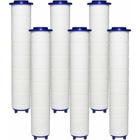 FILTER Pommeau Douche 6 Filtres en Coton PP, Élément Filtrant en Coton PP pour Douchette et Filtre Ionique, pour Pommeau Douche Pluie,de