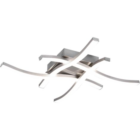 PLAFONIERA LED ROUTE ACCIAIO SATIN. 4 LUCI X 5W 4000K