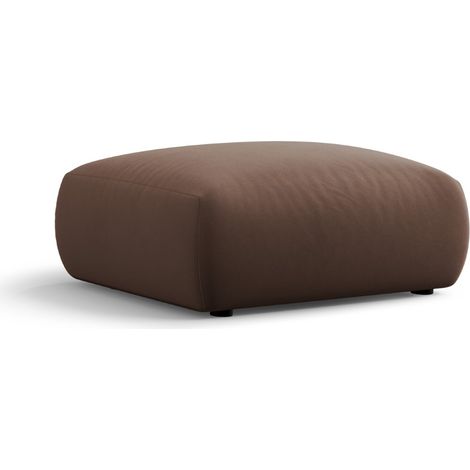 Pouf en velours chocolat (1/5)