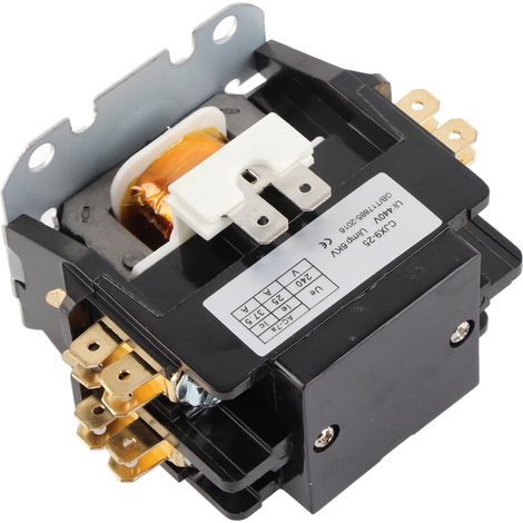 Contacteur CA CJX9 25 2P, contacts en alliage d'argent, boîtier en PP ignifugé, 25 A, pour climatiseur, 240 V (1/5)