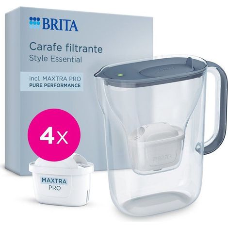 Carafe filtrante BRITA Style Essential Bleu Minéral 2,4 L (1,4 L filtrés) + 4x MAXTRA PRO (1/5)