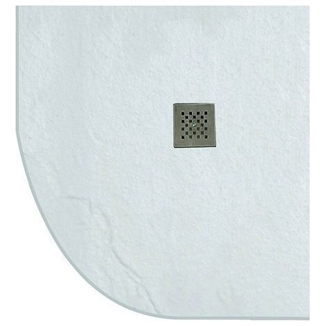 Piatto doccia semicircolare 90x90cm effetto pietra bianco kamalu