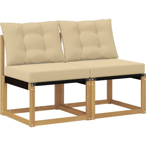Maison Exclusive - 2 Stück Outdoor Mittelsofa
