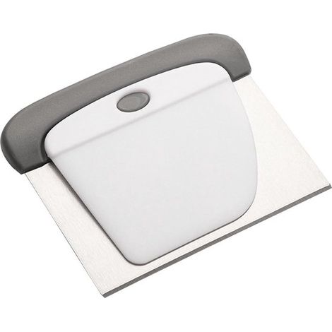 Raspador de cocina - Cortador de masa para repostería - Horneado y corte - Mango ergonómico de PP - 145 x 12 cm - Blanco (1/5)