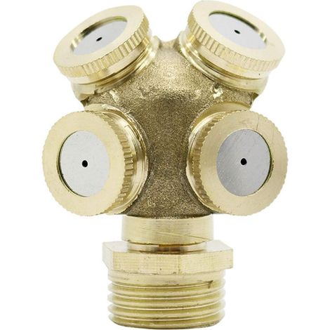 Arroseurs d'irrigation de Jardin 4 Trous en Laiton réglable Vaporiser Buse atomise Jardin Irrigation Accessoires Sprinkler Jardim Ménage d'arrosage Outils de Jardinage (1/5)