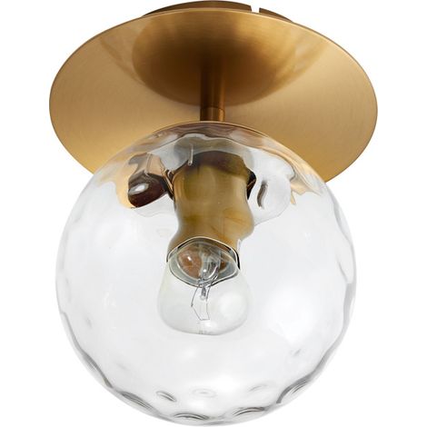 Petit plafonnier en verre nordique intérieur salle de bain proche des plafonniers maison plafonnier encastré en métal balcon moderne cuisine couloir plafonnier(Or sans ampoule) (1/5)