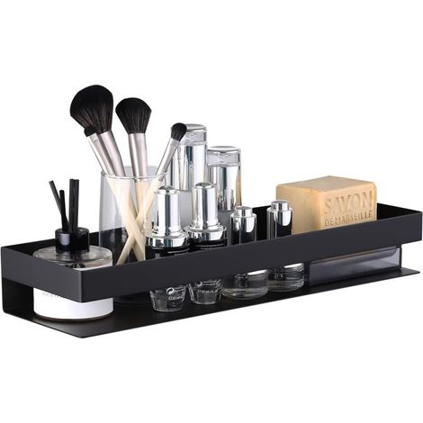 Étagère de Salle de Bain Étagère Murale Étagère Douche Acier Inoxydable SUS304 Noir 40 cm, BSC205S40A-BK (1/4)
