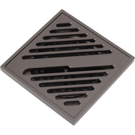 Bonde de douche carrée extra épaisse en acier inoxydable, grise, pour salle de bain et cuisine. Accessoires pour la maison et la cuisine. (1/5)