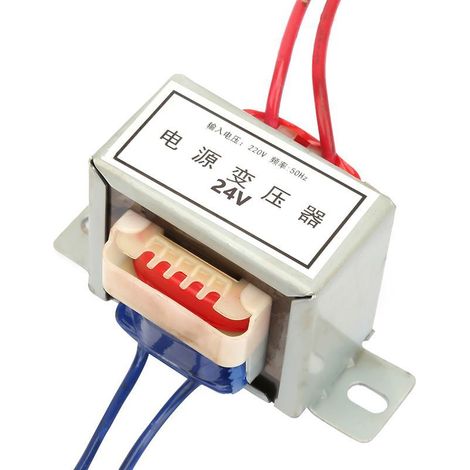 Transformateur 220V vers 24V AC 12/24V, 10W, 50Hz, alimentation simple (sortie 24V) (1/5)
