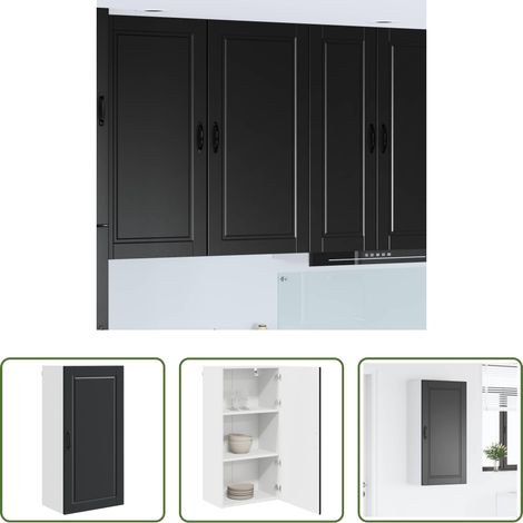 vidaXL Küchenregal - Küchenschrank mit Regal Schwarz 50 x 31 x 100 cm Holzwerkstoff (1/5)