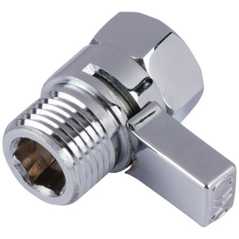 Válvula de cierre Control de cabezal de ducha - Hahn Außen con rosca G1/2"Apagado de ángulo cromado für grifo de Fluss Reemplazo universal Válvula de ángulo cromada Brazo de ducha de mano (1/3)