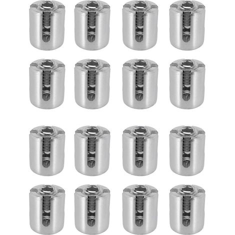 16 pièces de fixation pour treillis mural vert en câble d'acier inoxydable, clip en croix, fil de 3 mm (1/5)