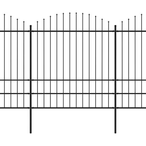 Maison Exclusive - Gartenzaun mit Speerspitze Stahl 1070 x 200 cm