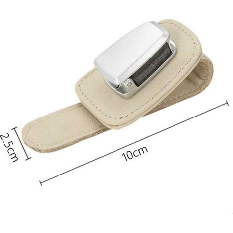 Car Glasses Holder, Car Sun Visor, Sunglasses Holder Clip, Car Sunglasses Holder, Leather Glasses Clip for Car Visor with Clamp (1/5)