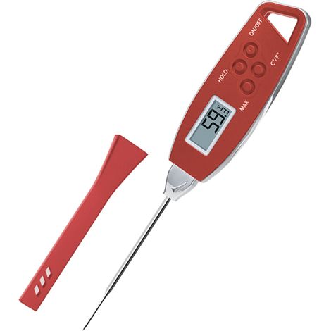 Termómetro digital de lectura instantánea con retroiluminación, apto para alimentos, carne, parrilla, ahumador, cocina y hornos. (1/5)