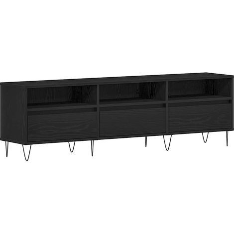 Maison Exclusive - Meuble TV Chêne noir 150 x 30 x 44,5 cm Bois d'ingénierie