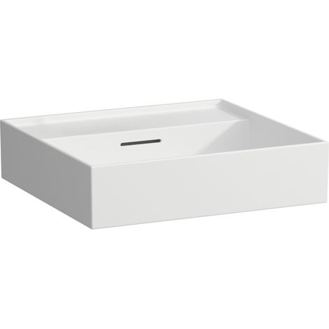 LAUFEN Kartell Lavabo sobre encimera sin agujero para grifo, con (1/4)