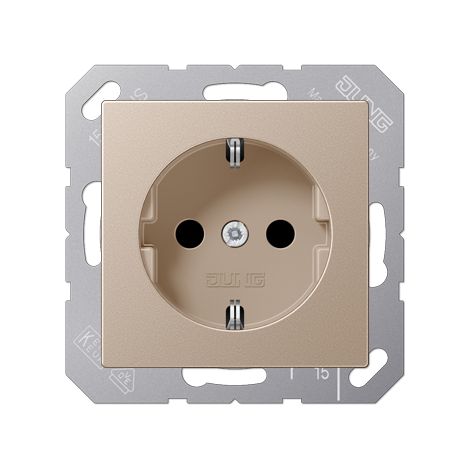 JUNG A 1520 CH caja de tomacorriente Tipo F Champán