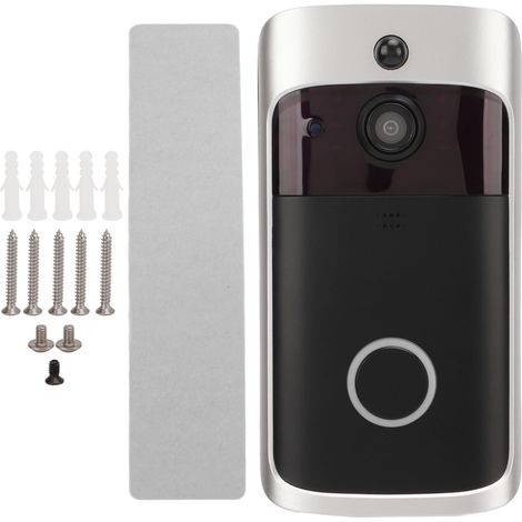 Sonnette vidéo intelligente WiFi avec caméra 720p, vision nocturne et interphone visuel à distance pour la maison-AquaForge