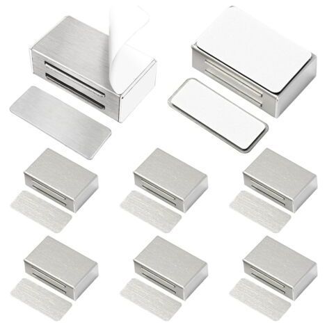 8 Pack Self Adhesive Magnetic Cabinet Door Catch, Updated Magnetic Door Buckle, No Screws, No Drilling Required. (1/5)