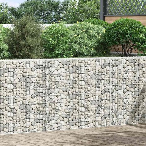Maison Exclusive - Arriate de gaviones de trapecio acero galvaniz