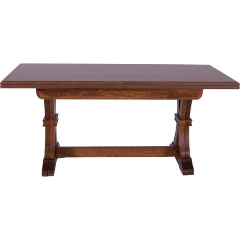Tavolo in legno massello rettangolare allungabile colore noce 85x180-360xh79 cm EFFEZ (1/3)