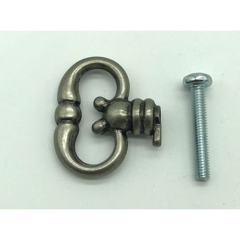 Anneau fausse clé anglaise - en laiton finition vieux fer - 28 x 32 mm - CADAP
