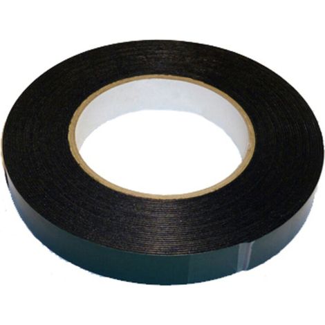 Ruban adhesif double face mousse multi surface noir 15 mm x 10 mètres
