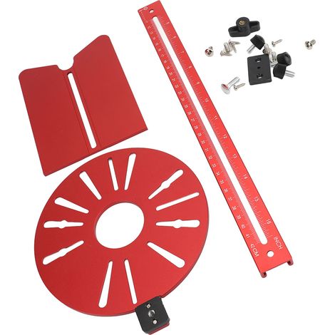 GARRYFIZH Support de Fraisage pour Défonceuse – Guide Coupe Cercle Métrique Impérial – Échelle Aluminium Épaissi Menuiserie (1/4)