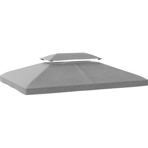 Dalle de remplacement Toit 4x3 m avec double orifice de drainage Toit et protection UV. Dalle Toit uniquement. Cadre Gris Transparent non inclus.