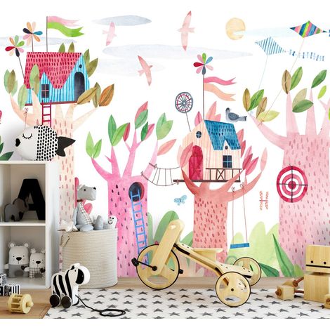 Papier peint Tree Houses - 200 x 140 cm (1/4)