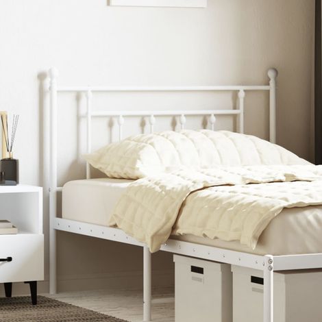 Tête de lit,Panneau de lit,Pour Lit adulte,Décoration murale Enfant métal blanc 100 cm XZZZ150706 (1/5)