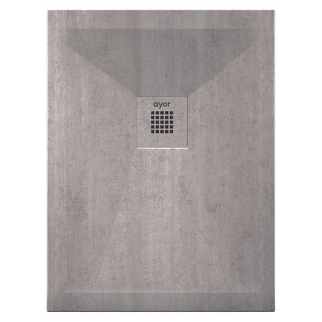 ONDEE ZEN - Receveur de douche NOLA 3 - 90x100x3cm - Résine - Béton - Bonde - Découpable (1/3)