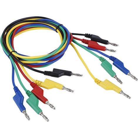 Jeu de cables de Test banane, cable de prise, connecteur à Double tête pour les tests électriques, travaux en laboratoire (1/5)