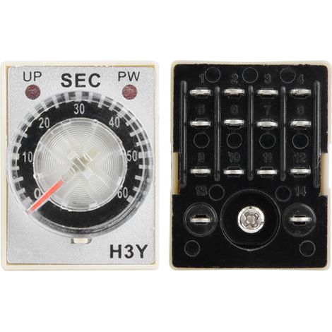 H3Y-4 Nadel-Zeitrelais, 24VDC 14-Pin Verzögerungstimer (einstellbar 60 Sekunden) (1/5)