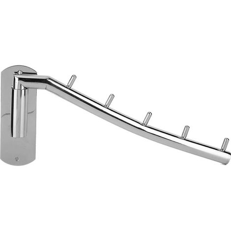 Compact Bathroom Towel Drying Rack with Stainless Steel Wall