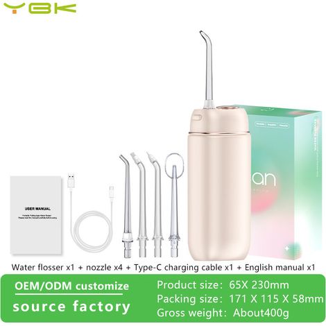 Irrigateur buccal portable étanche IPX7 à pompe à membrane, nettoyage dentaire adapté orthodontie, 4 coloris au choix (1/5)