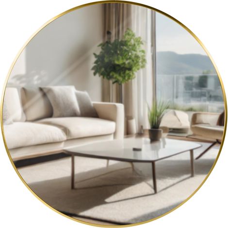 Specchio da parete Elsie lustro d'oro XL
