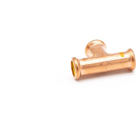 PrimaPress 15mm Copper Equal Tee Gas Pipe Fitting - WRAS Approved (1/2)