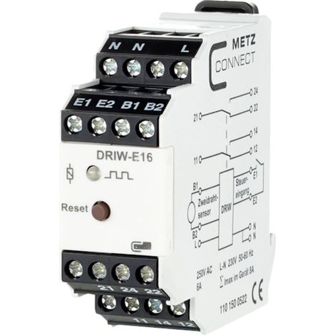 Relè di monitoraggio 230 V/AC (max) 2 scambi Metz Connect 1101500522 1 pz.