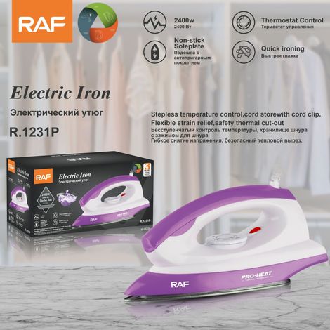 Fer à repasser électrique portatif (rose), conforme aux normes européennes, petit modèle portable. (1/5)