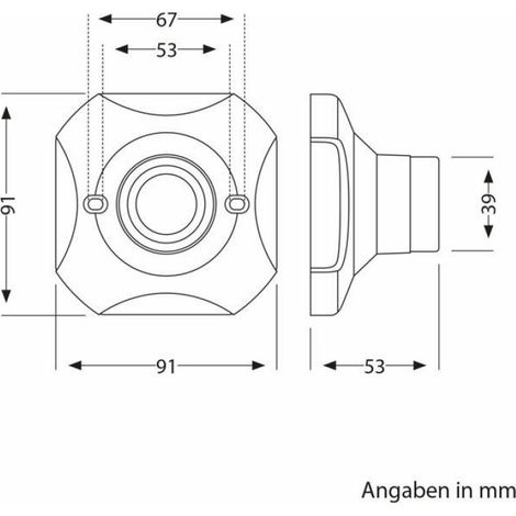 Douille plafonnier en porcelaine E27 blanc, porte-lampe céramique 60W, dimensions 91×53×91 mm, lot de 2 pièces (1/5)
