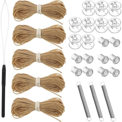 juego de kit de reparación de cortinas plisadas para autocaravanas. Accesorios versátiles para estores enrollables. Materiales de instalación dur (1/5)