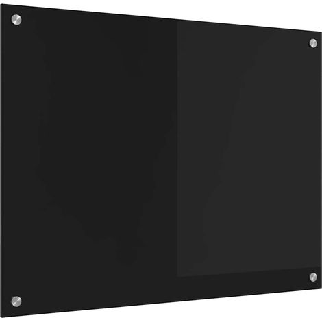 Crédence de cuisine Noir 80 x 60 cm verre trempé