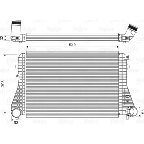 Intercooler, échangeur Valeo 818674 AUDI 1K0145803AF 1K0145803AS 1K0145803BM