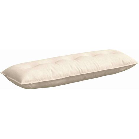 Back Pillow Cream 140 x 50 cm Corduroy Fabric vidaXL