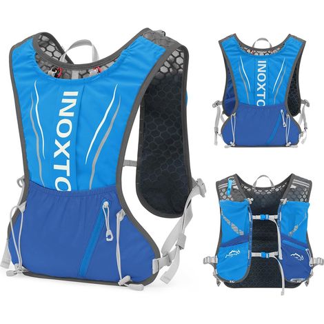 INOXTO Leichter 5-Liter-Trinkrucksack, geeignet für Outdoor-Aktivitäten wie Wandern, Marathons, Radrennen und Bergsteigen, für Damen und Herren